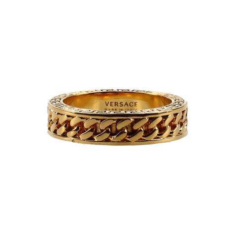 chained medusa ring versace